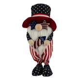 Patriotic Gnome in Top Hat Holding Rocket - 12.25"