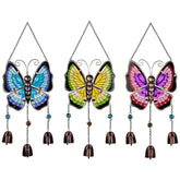 Metal Butterfly Outdoor Garden Suncatcher Windchimes - 21" - Set of 3
