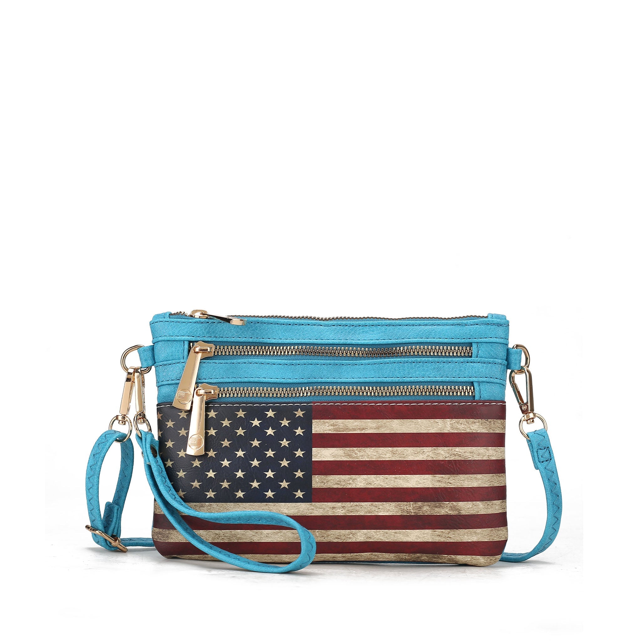  MKF Collection Alisson Printed Flag Crossbody Bag - Beige - Bonton