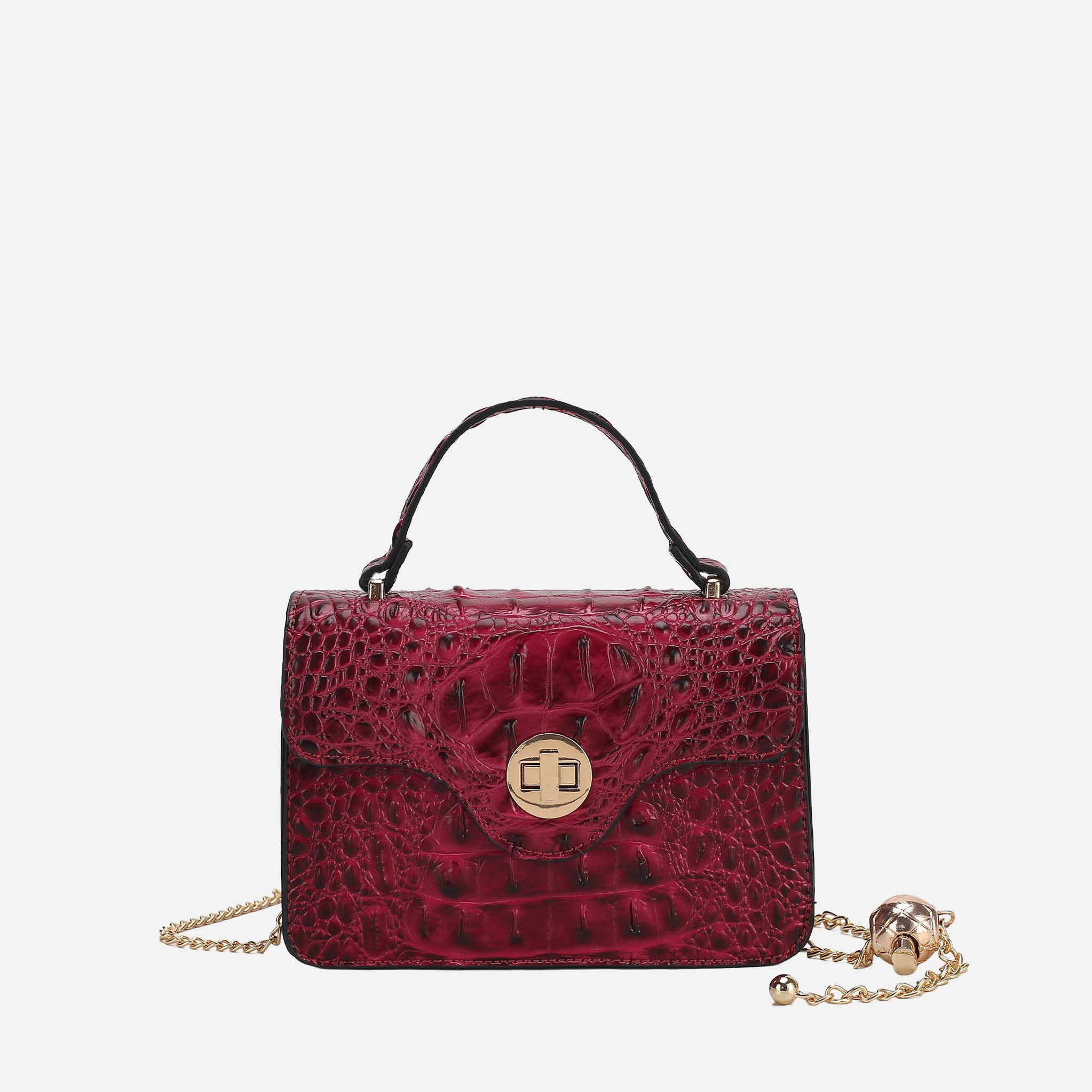  MKF Collection Mae Shoulder Bag - Croco Black - Bonton