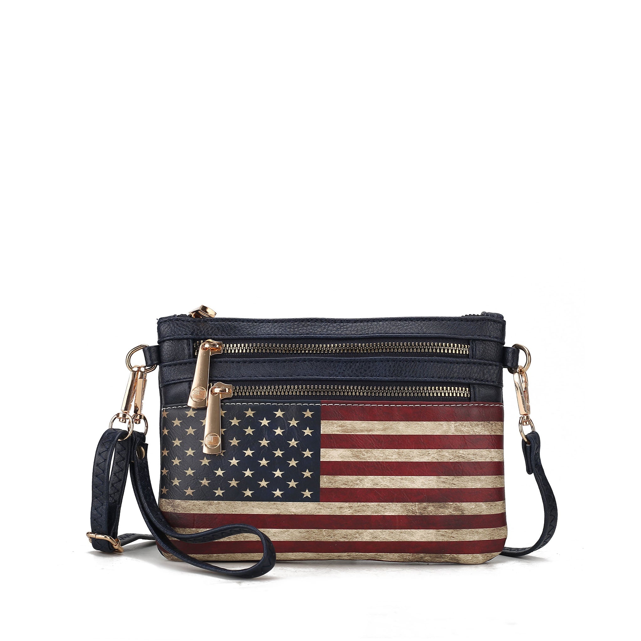  MKF Collection Alisson Printed Flag Crossbody Bag - Beige - Bonton