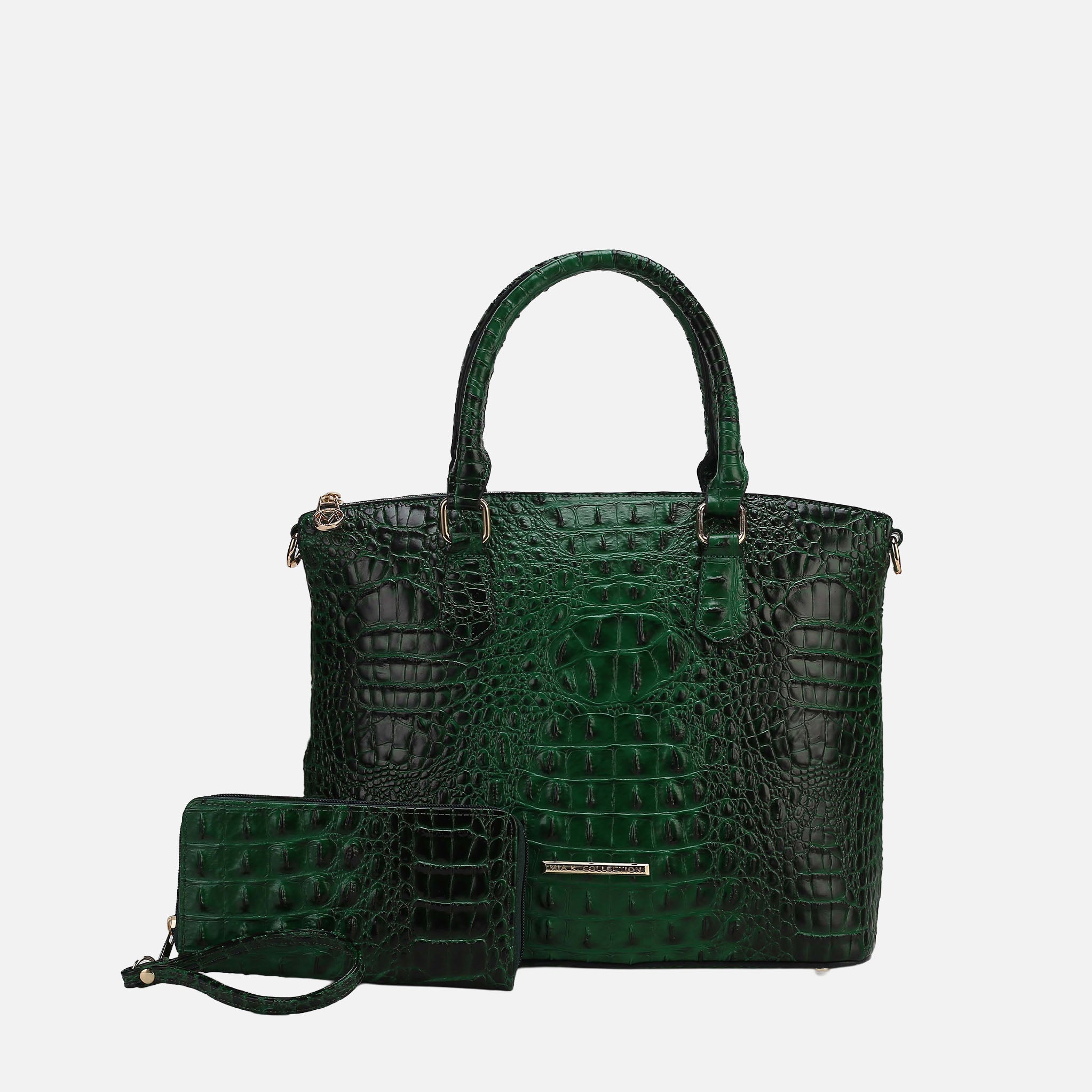  MKF Collection Liora Croc Embossed Tote Bag and Set - Croco Black - Bonton