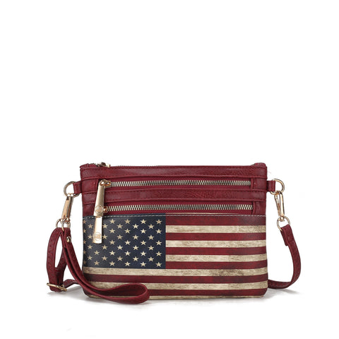 Alisson Printed Flag Crossbody Bag