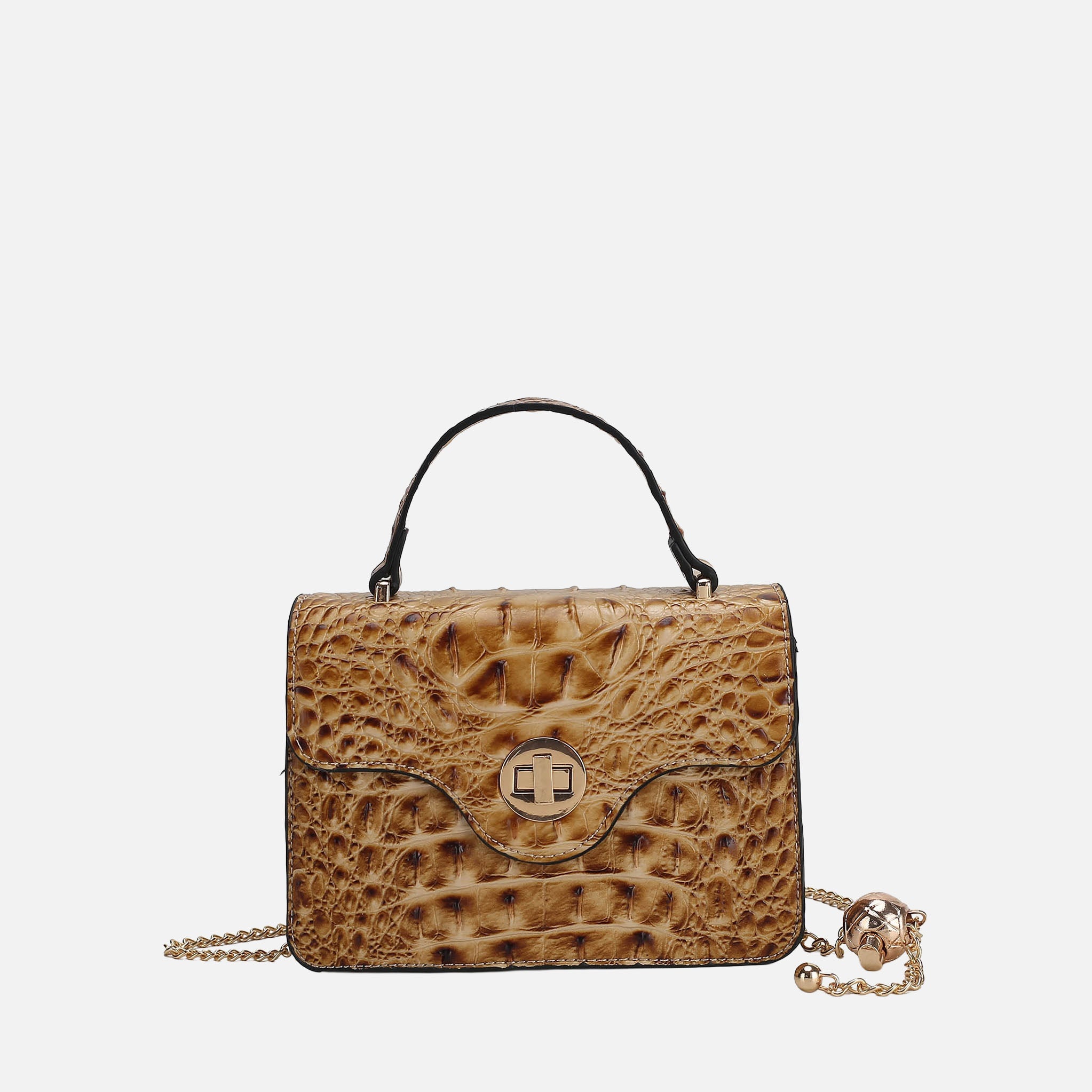  MKF Collection Mae Shoulder Bag - Croco Black - Bonton