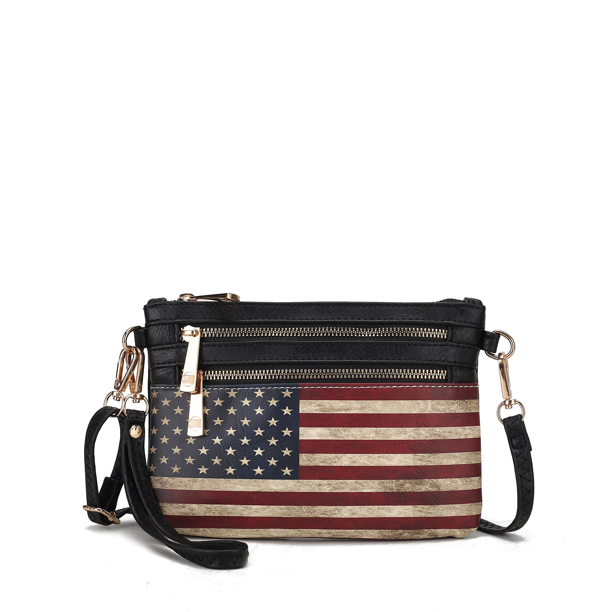  MKF Collection Alisson Printed Flag Crossbody Bag - Beige - Bonton