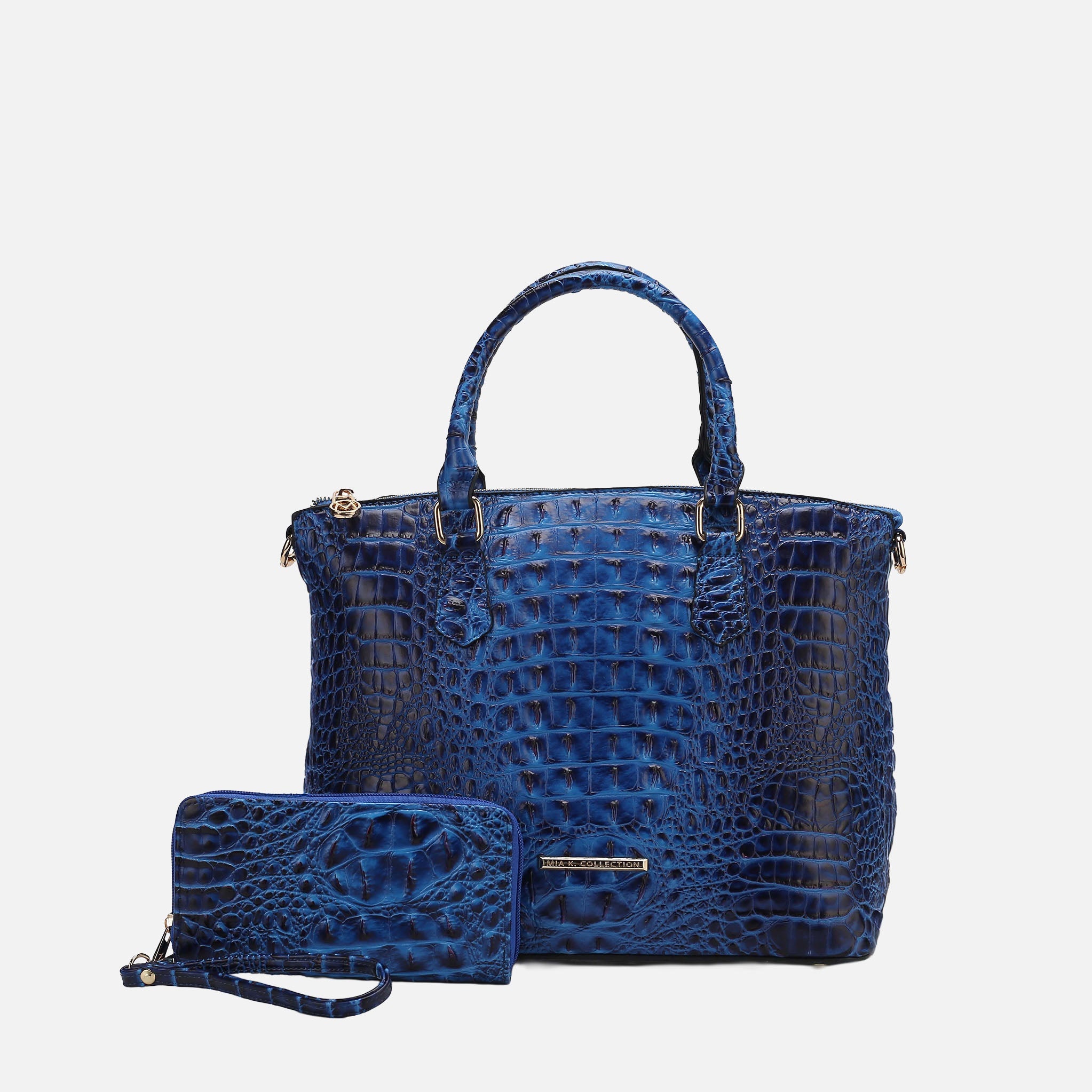  MKF Collection Liora Croc Embossed Tote Bag and Set - Croco Black - Bonton