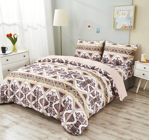 DaDa Bedding Majestic Oriental Kilim Duvet Cover - w/ Pillow Cases Royal Persian Traditional Design Intricate Ornate Ornament Print by DaDa Bedding Collection