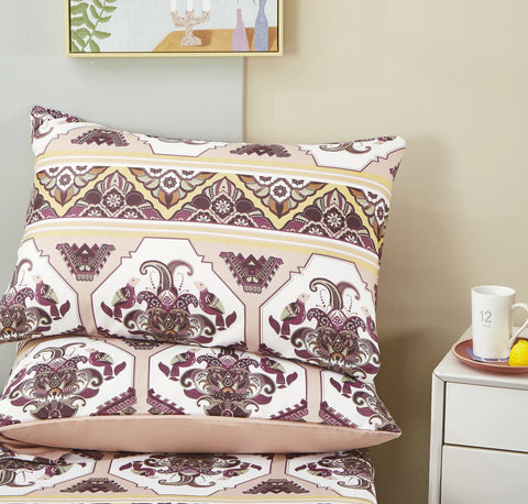 DaDa Bedding Majestic Oriental Kilim Duvet Cover - w/ Pillow Cases Royal Persian Traditional Design Intricate Ornate Ornament Print by DaDa Bedding Collection