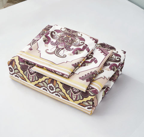 DaDa Bedding Majestic Oriental Kilim Duvet Cover - w/ Pillow Cases Royal Persian Traditional Design Intricate Ornate Ornament Print by DaDa Bedding Collection