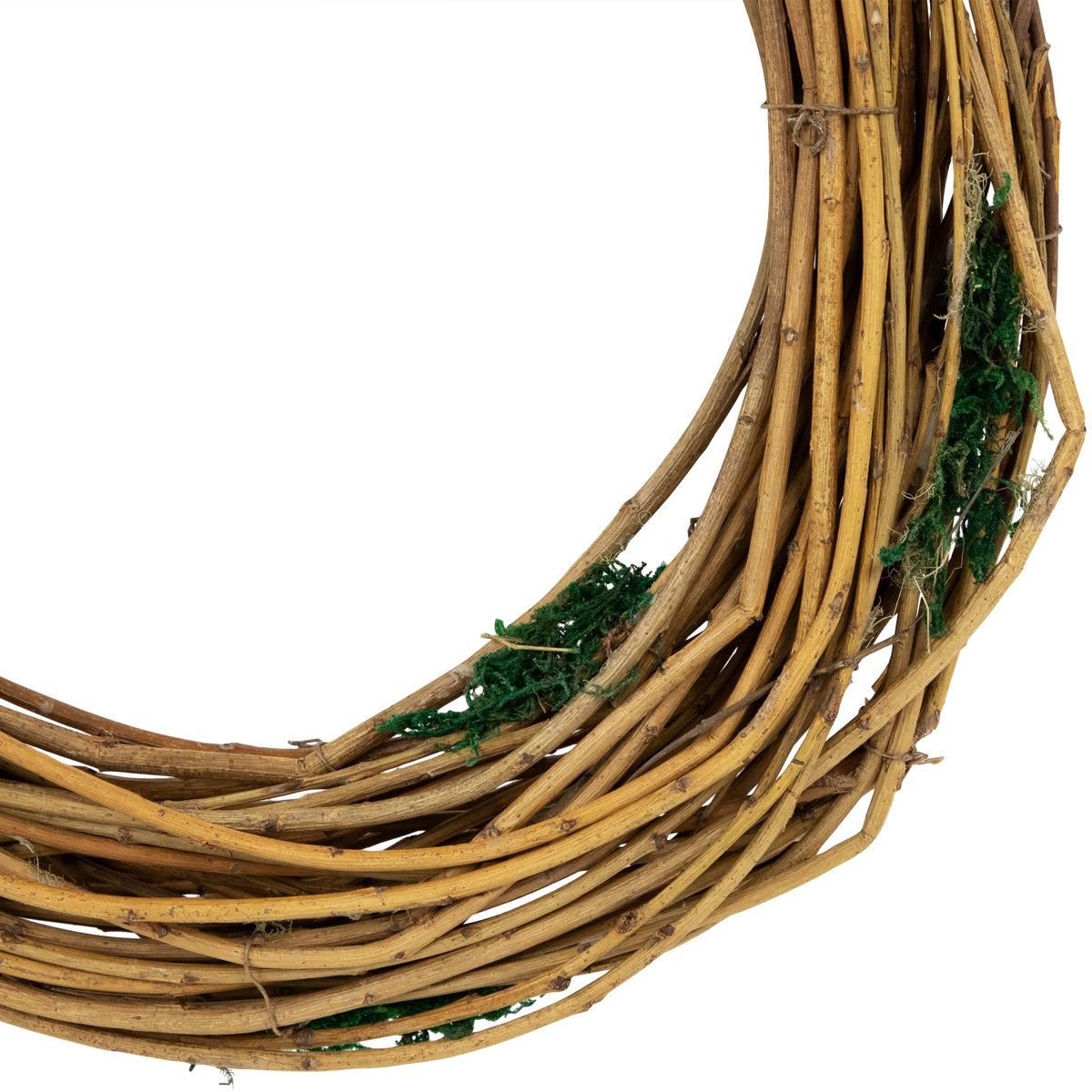  Northlight Natural Grapevine and Twig Oval Spring Wreath With Moss - 15.25