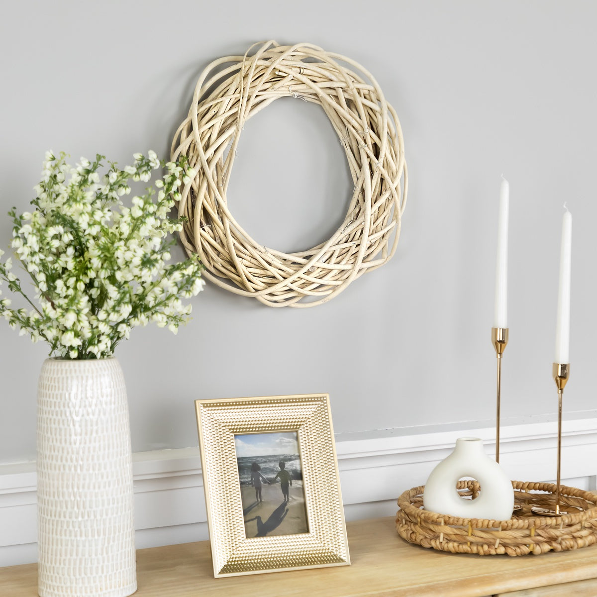  Northlight Natural Weeping Willow Spring Twig Wreath - 15