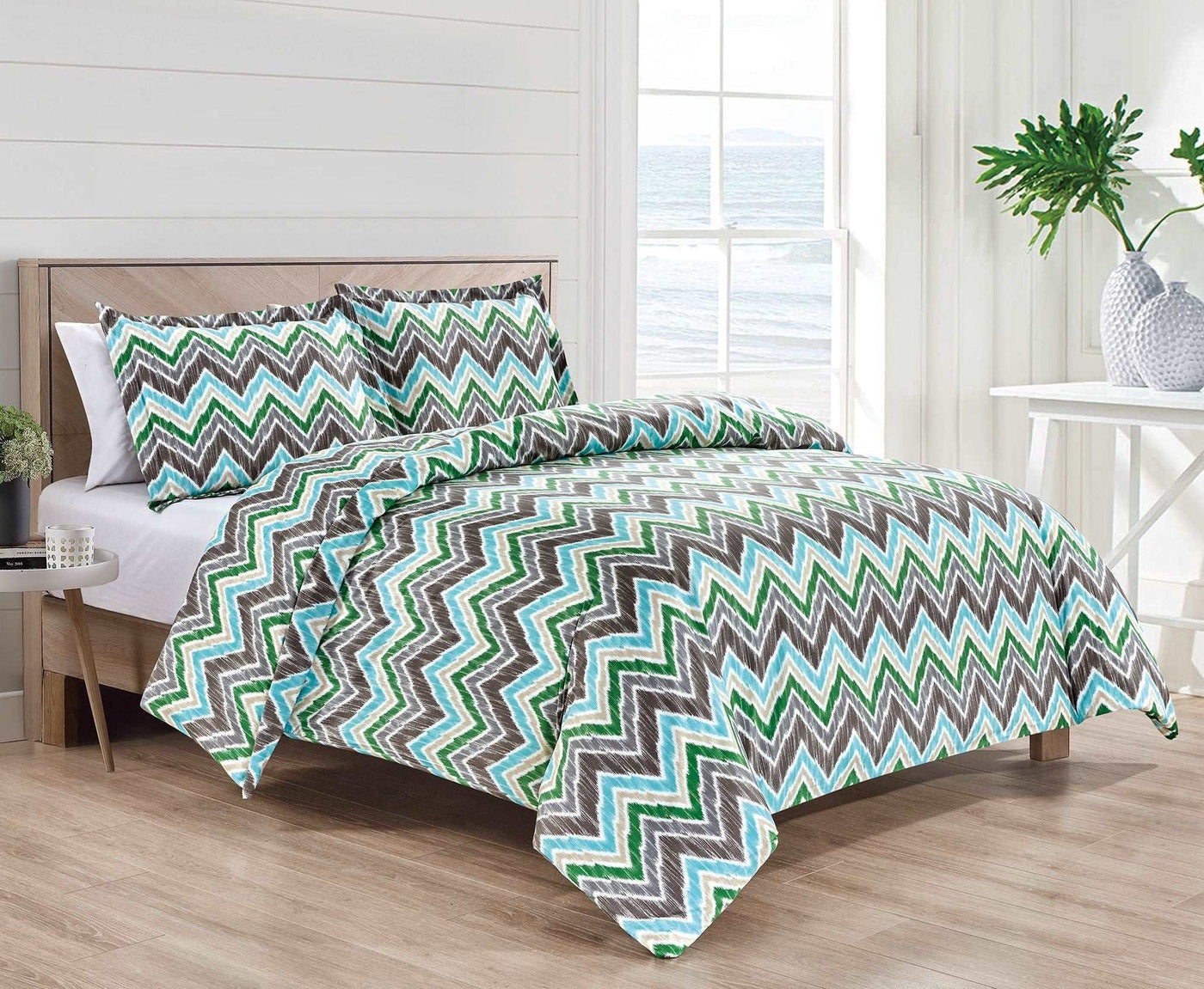  Bibb Home Bibb Home 4 Pc Duvet & Down Alternative Comforter Set - Queen - Bonton
