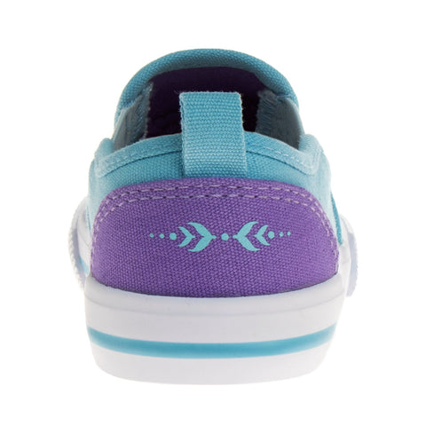 Frozen Elsa Anna Girls No Lace Shoes - Disney Character Loafer Low Top SlipOn Casual Tennis Canvas Sneakers (Size 5-12 Toddler)