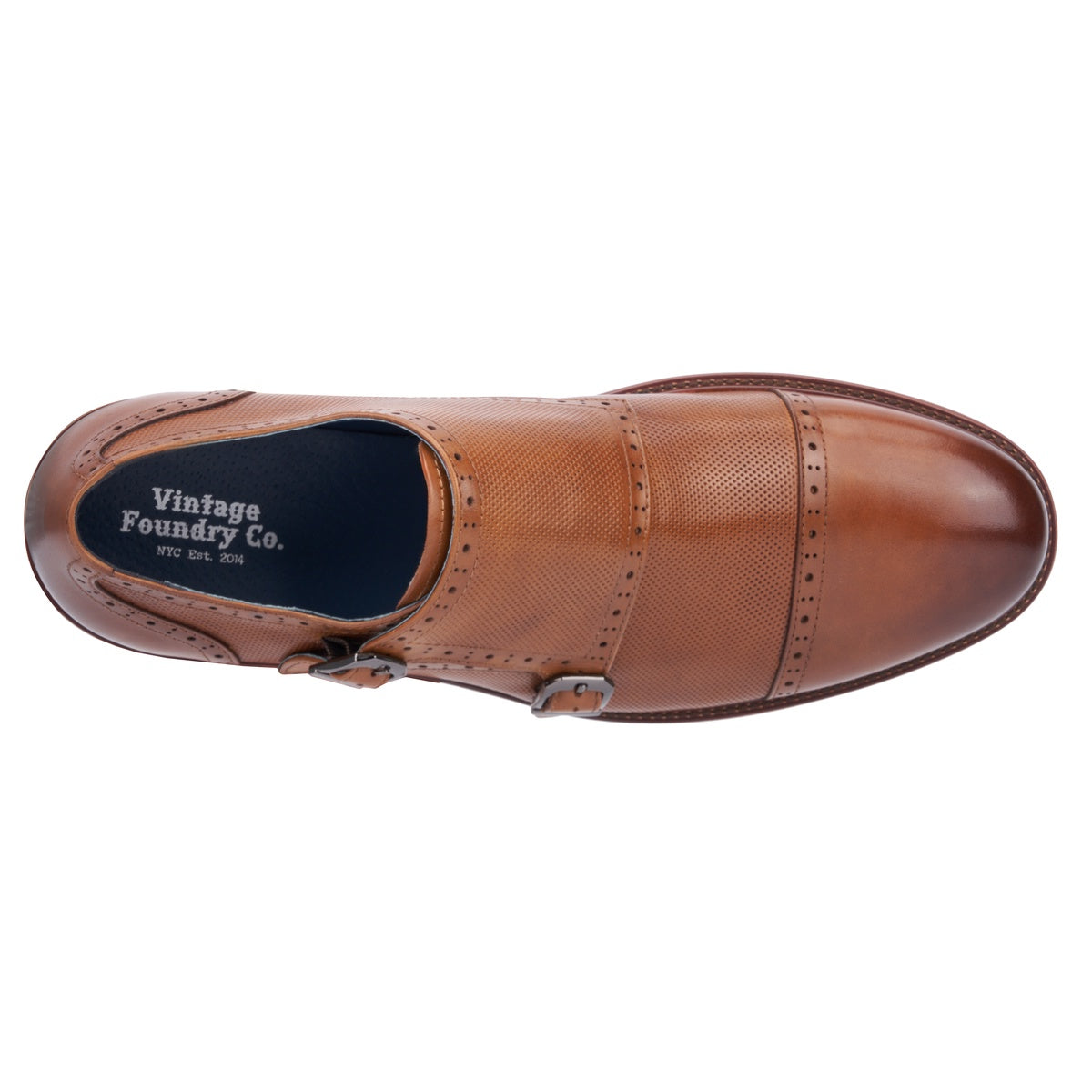  Vintage Foundry Co. Men's Morgan Dress Monk Strap - Tan - Bonton