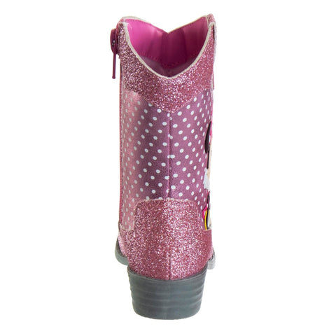 Disney Minnie Mouse Girls Cowgirl Western Boots (Toddler)