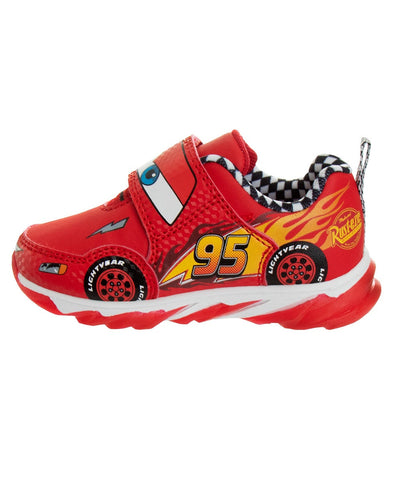 Disney Pixar Cars Boys Lightning McQueen Light Up Sneakers (Toddlers)
