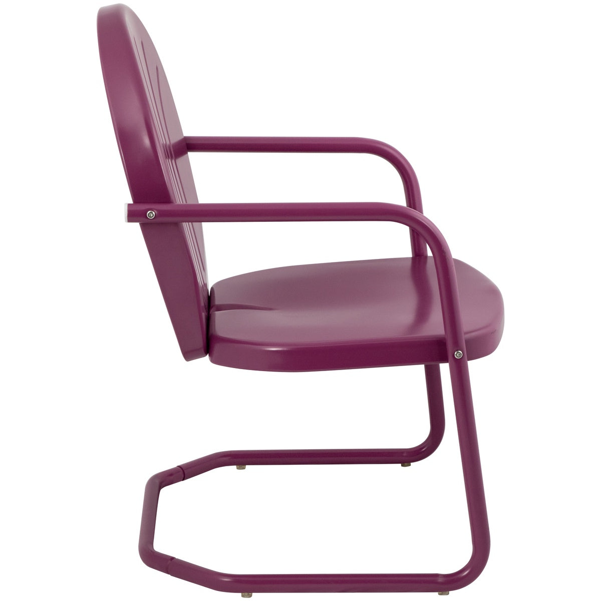  Northlight 34-Inch Outdoor Retro Tulip Steel Armchair  Purple - Purple - Bonton