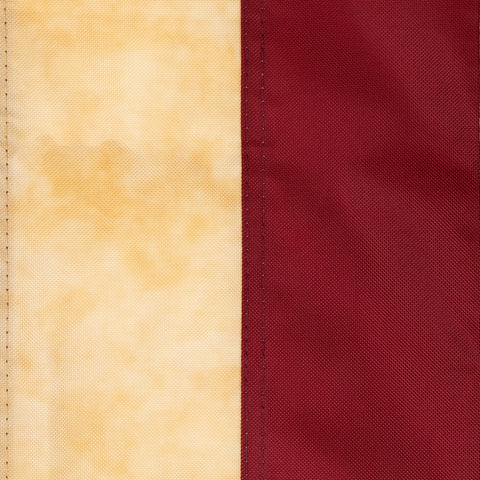 Patriotic Tea-Stained Embroidered Outdoor House Flag 60" X 36"