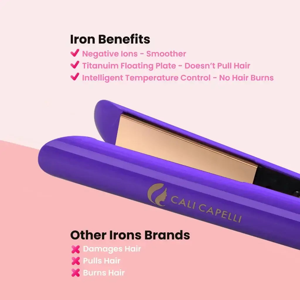  Calicapelli Hair Tools Pro-Series 1″ Titanium Hair Straightener Purple by Calicapelli Hair Tools - Default Title - Bonton