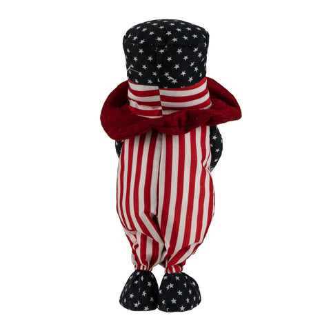 Patriotic Gnome in Top Hat Holding Rocket - 12.25"