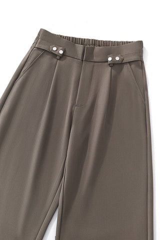 Kingsley Side-Tab Trousers BROWN
