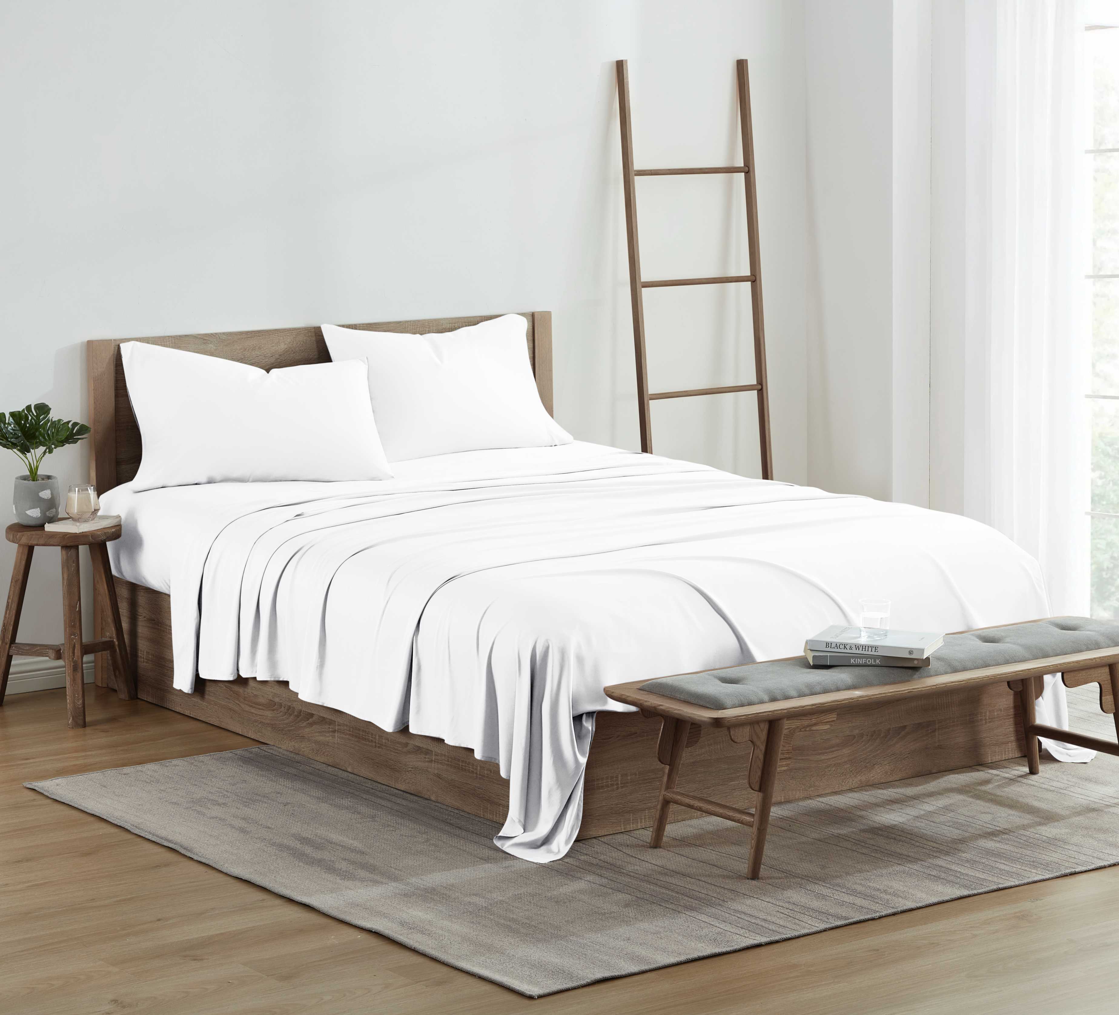  Kathy Ireland Home Kathy Ireland 300 Thread Count 100% Bamboo Sheet Set. - Queen - Bonton