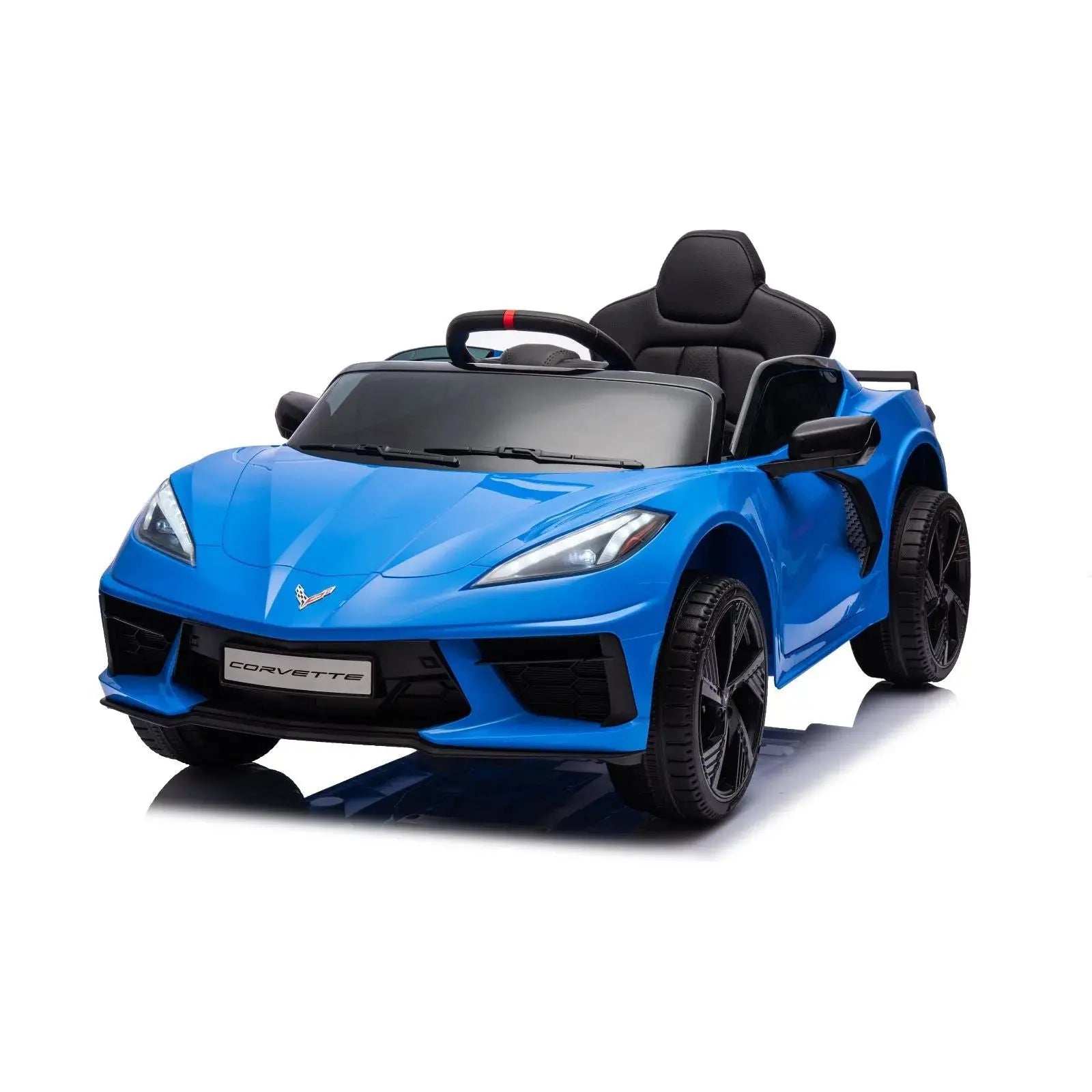  Freddo 12V Chevrolet Corvette C8 Stingray 1-Seater Kids Ride-on Car - White - Bonton