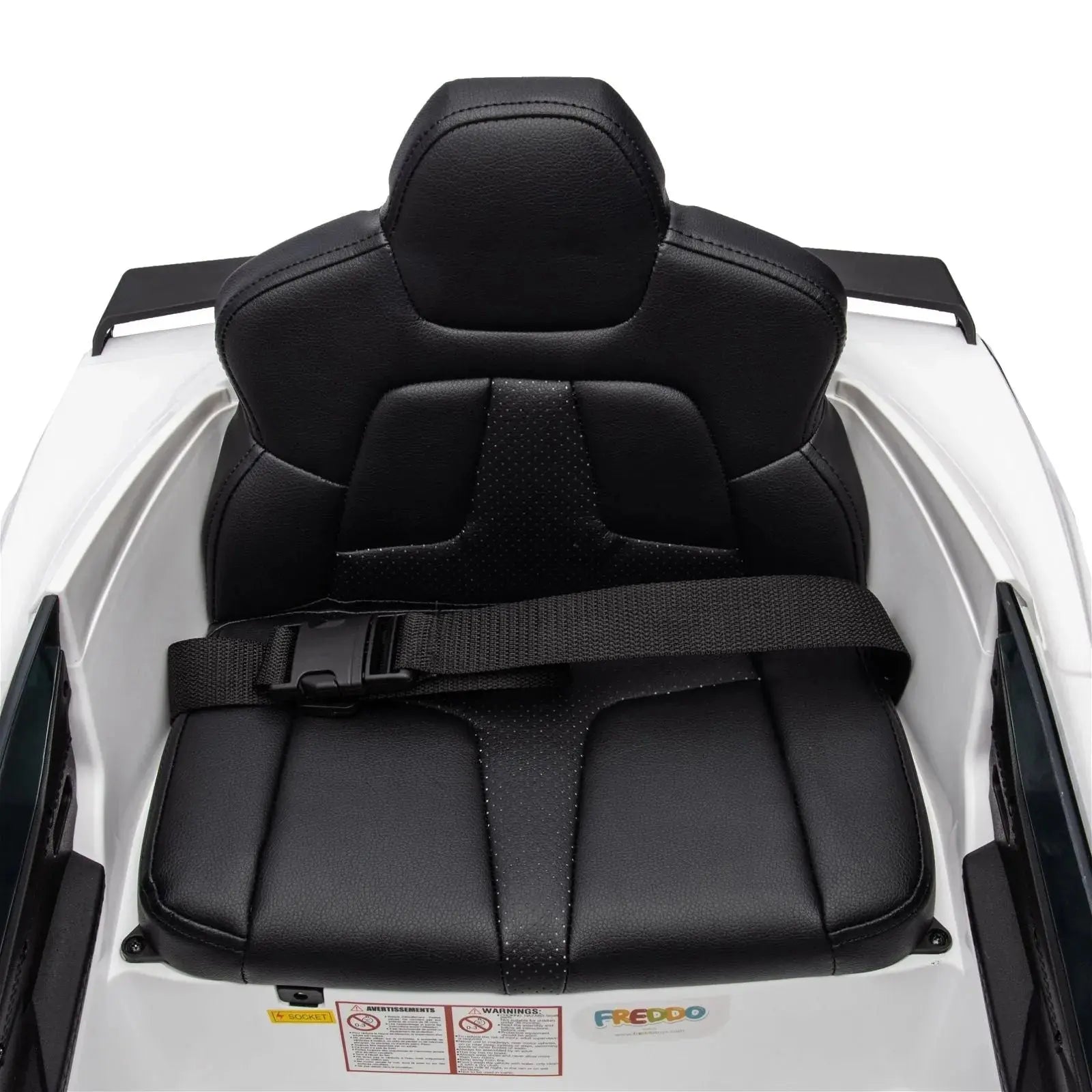  Freddo 12V Chevrolet Corvette C8 Stingray 1-Seater Kids Ride-on Car - White - Bonton