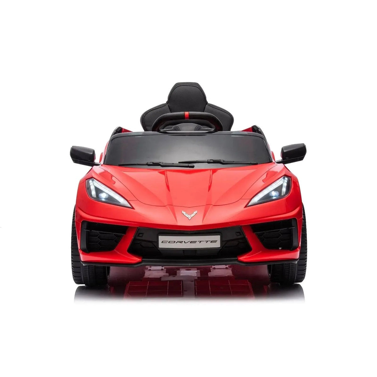  Freddo 12V Chevrolet Corvette C8 Stingray 1-Seater Kids Ride-on Car - White - Bonton