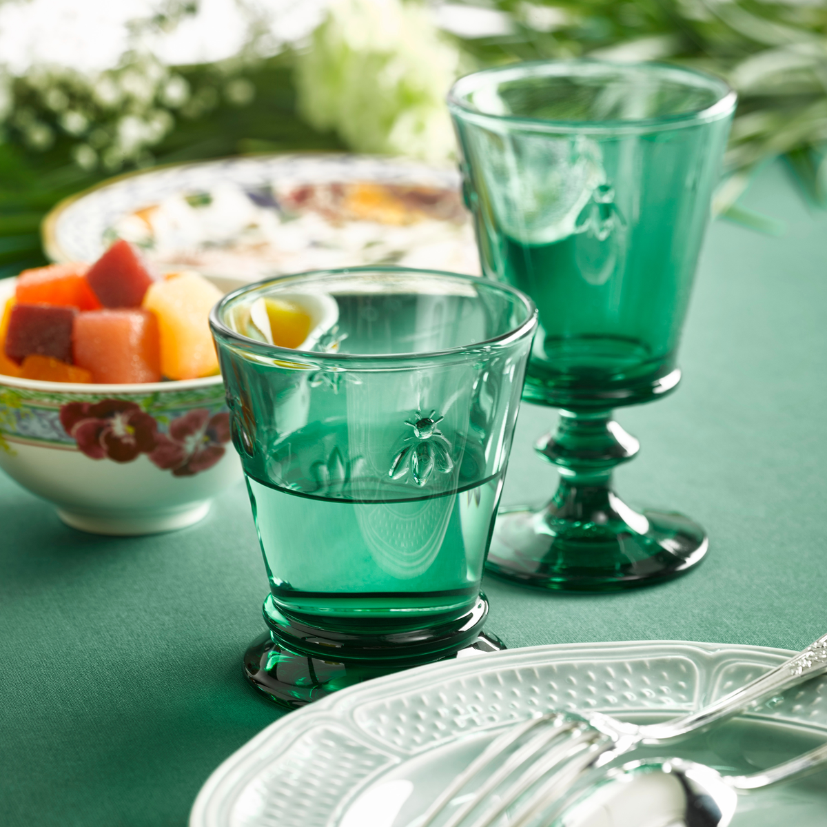  La Rochere Bee Wine Glass Emerald Set-6 - Default Title - Bonton