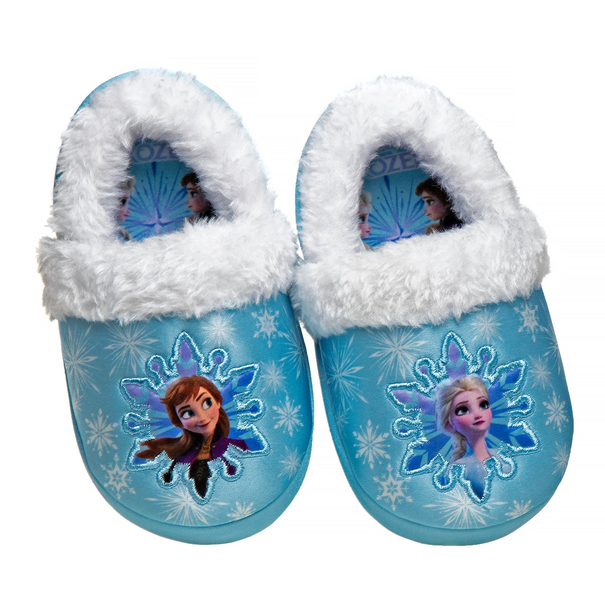  Josmo Disney Frozen Girls Slippers - Elsa and Anna Plush Lightweight Warm Comfort Soft Aline House Shoes - Purple (Sizes 5-12 Toddler) - 6-May - Bonton