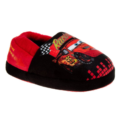 Disney Boys’ Cars Slippers – Lightning McQueen Fuzzy Slippers (Toddler)