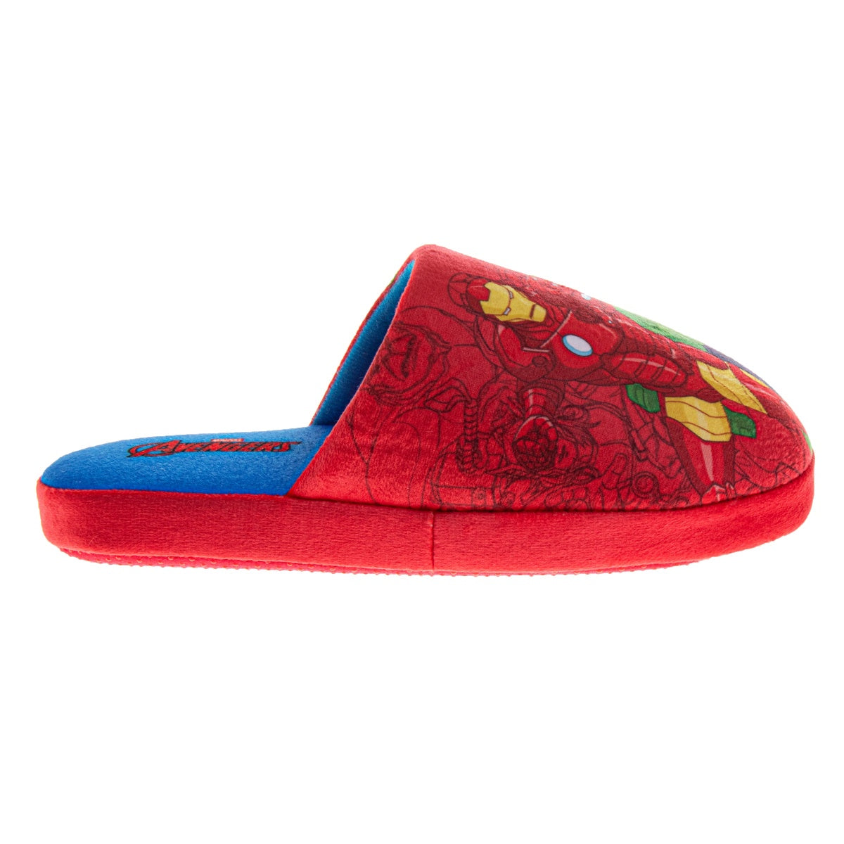  Josmo Marvel Avengers Slippers Captain America Hulk Thor IronMan Boys House Shoes Indoor Cozy Plush Slippers - 11-12 - Bonton