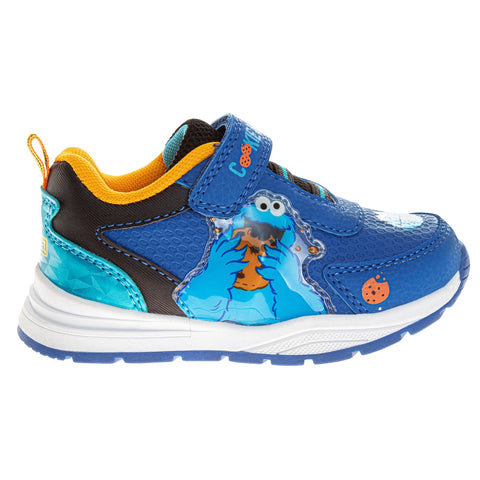 Sesame Street Boys/Girls Cookie Monster Hook and Loop Fashion Sneaker (Toddlers)