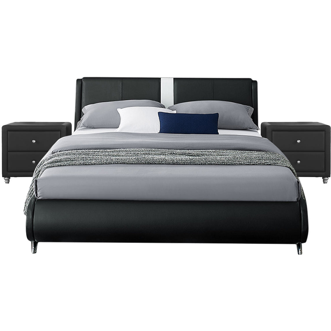  Camden Isle Carlton Bed - Black - Bonton