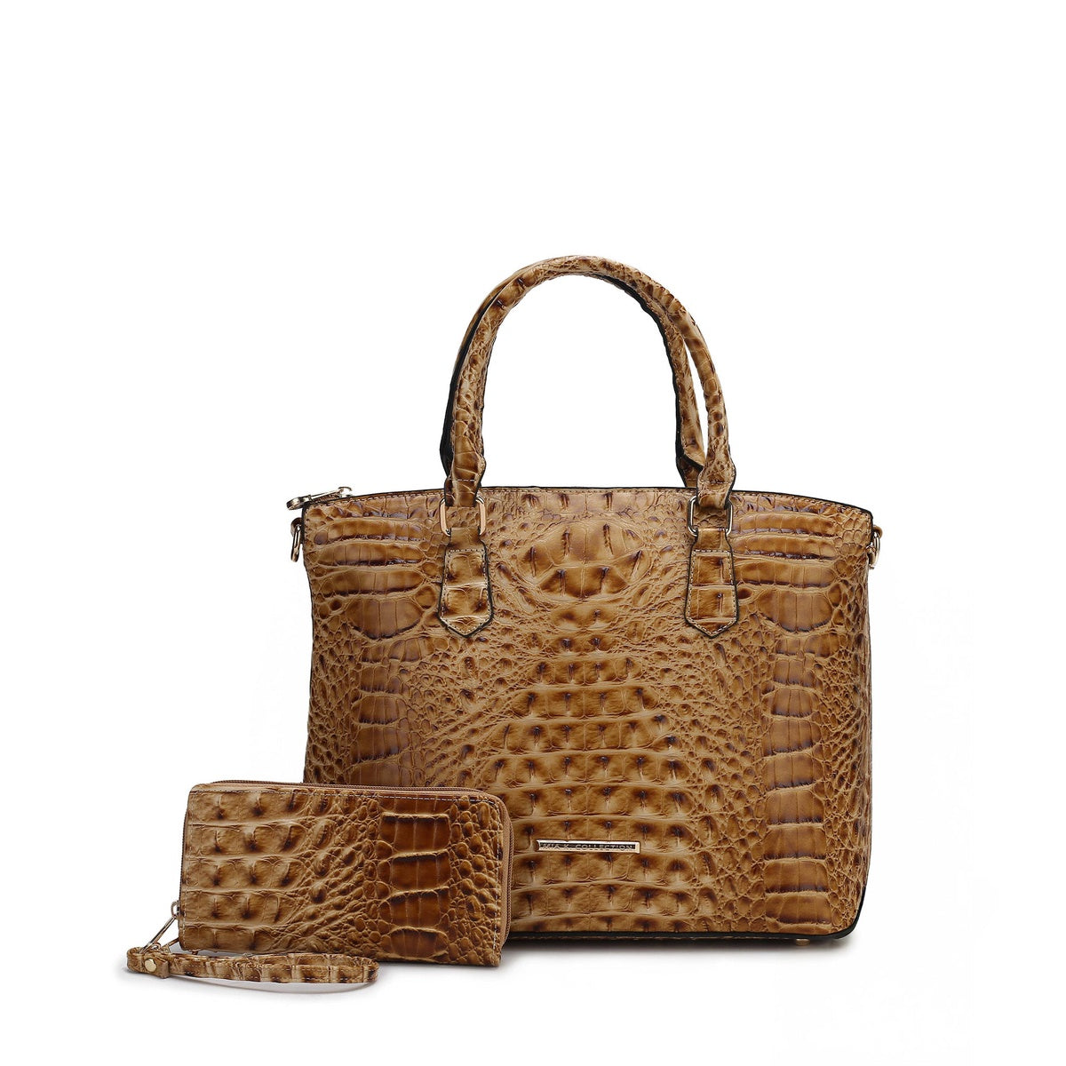  MKF Collection Liora Croc Embossed Tote Bag and Set - Croco Black - Bonton