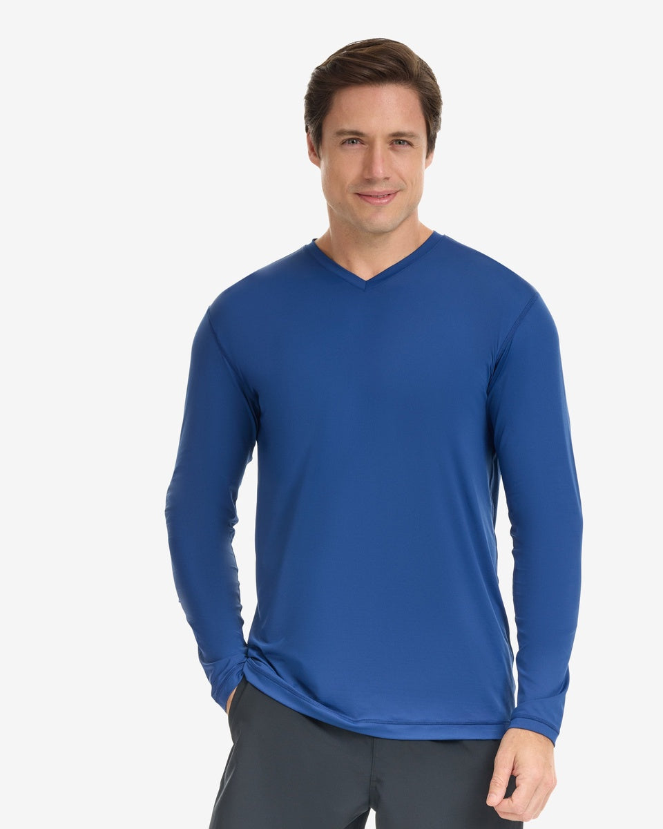 BloqUV MEN'S PERFORMANCE V-NECK (12003) - Black - Bonton
