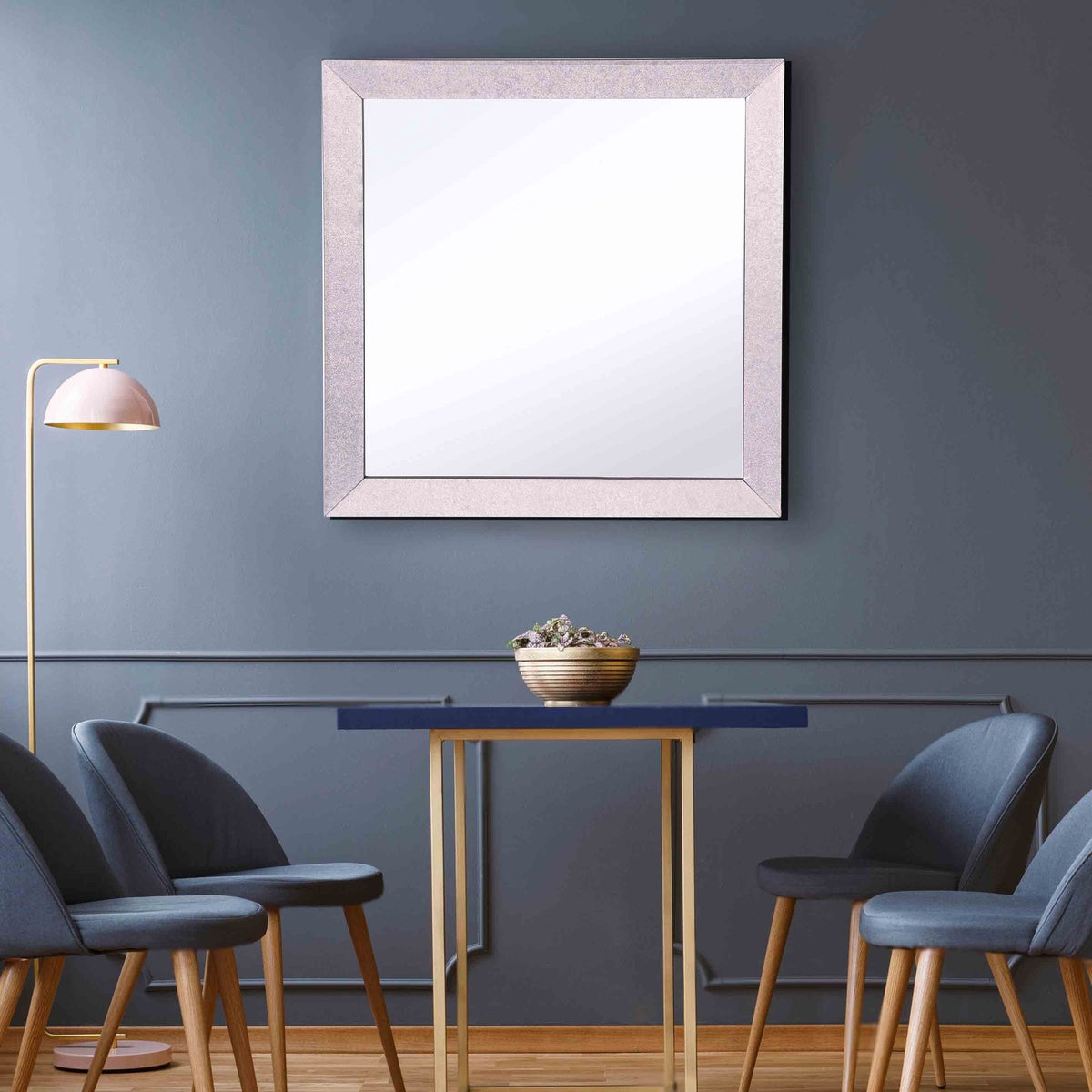  Camden Isle Bristol Square Classic Textured Frame Mirror - Default Title - Bonton