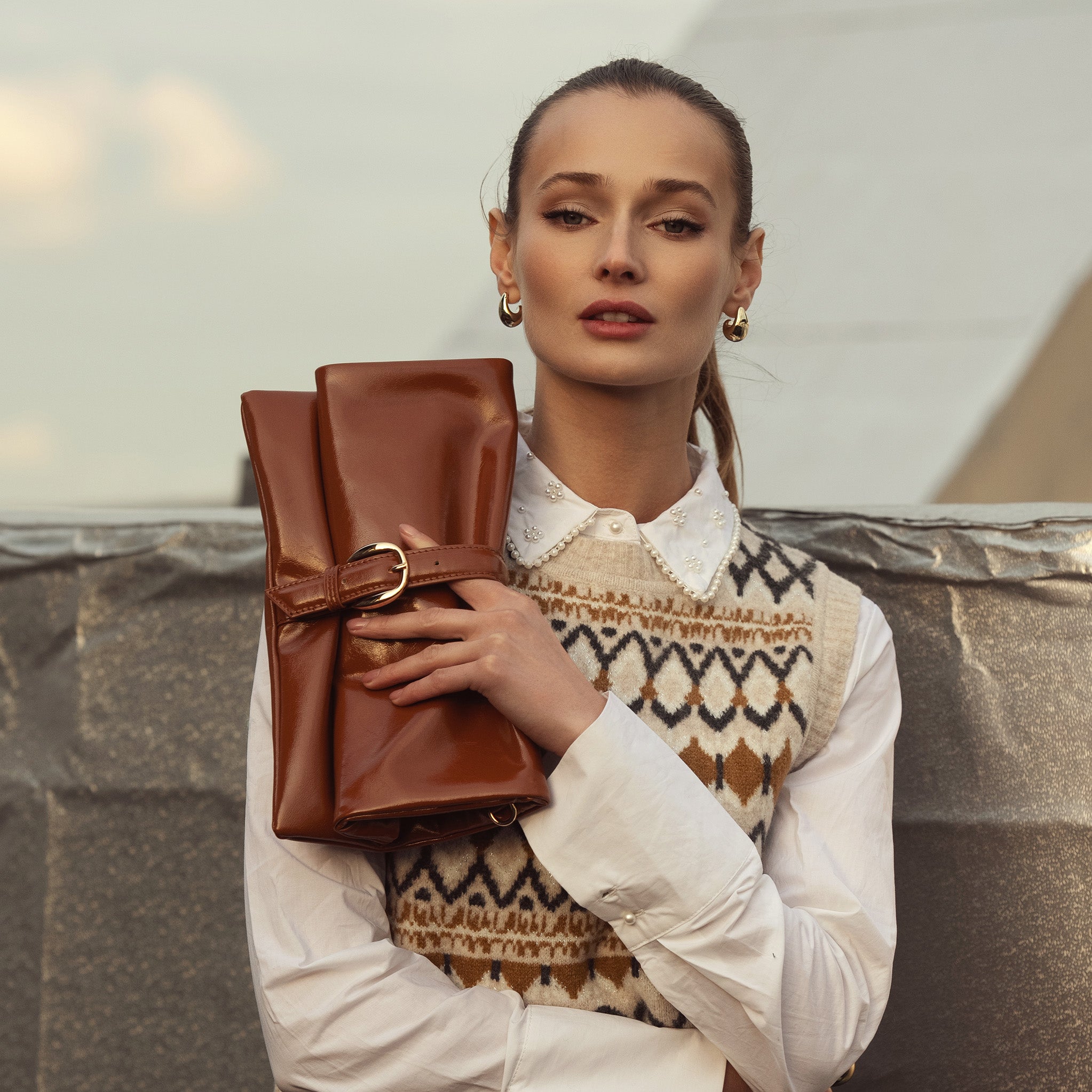  MKF Collection Koumei Clutch Bag - Merlot - Bonton