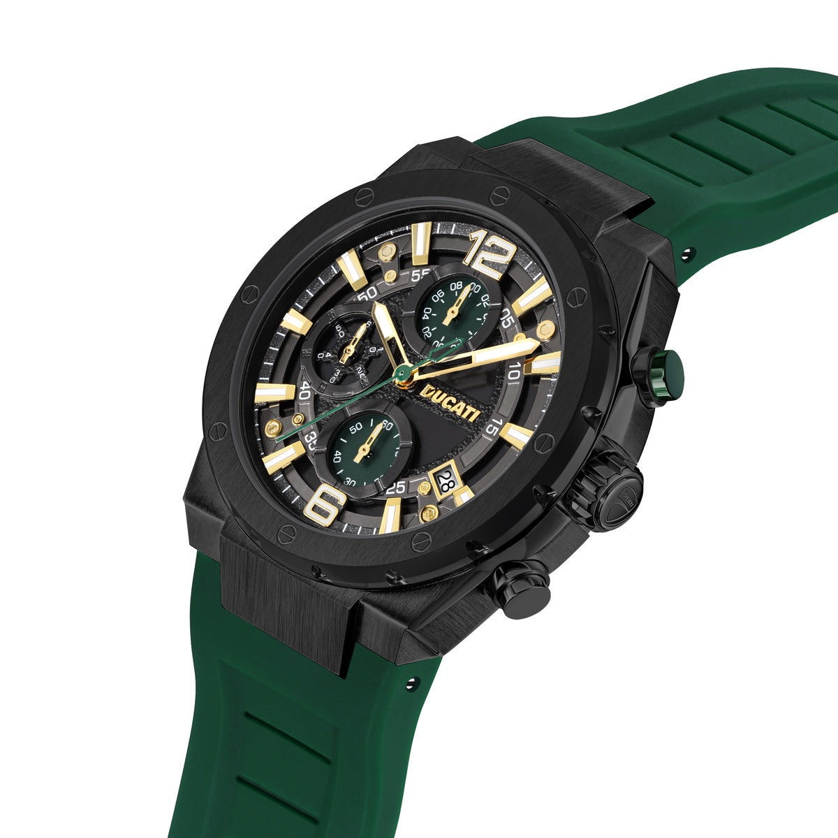  Ducati Corse Ducati Chronograph Watch Green Silicon Strap - Default Title - Bonton