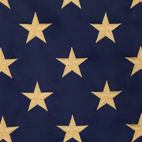 Patriotic Tea-Stained Embroidered Outdoor House Flag 60" X 36"