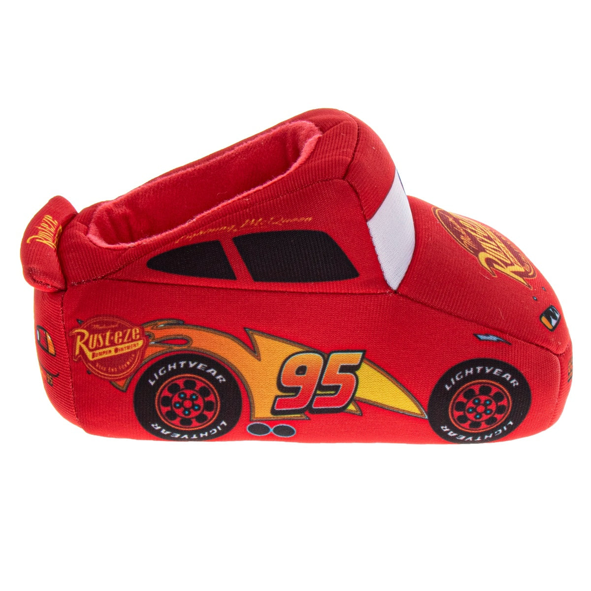  Josmo Disney Cars Boys Slippers  Lightning Mcqueen Plush Warm Soft Aline Comfy Lightweight House Shoes (5-10 Toddler) - 5-6 - Bonton