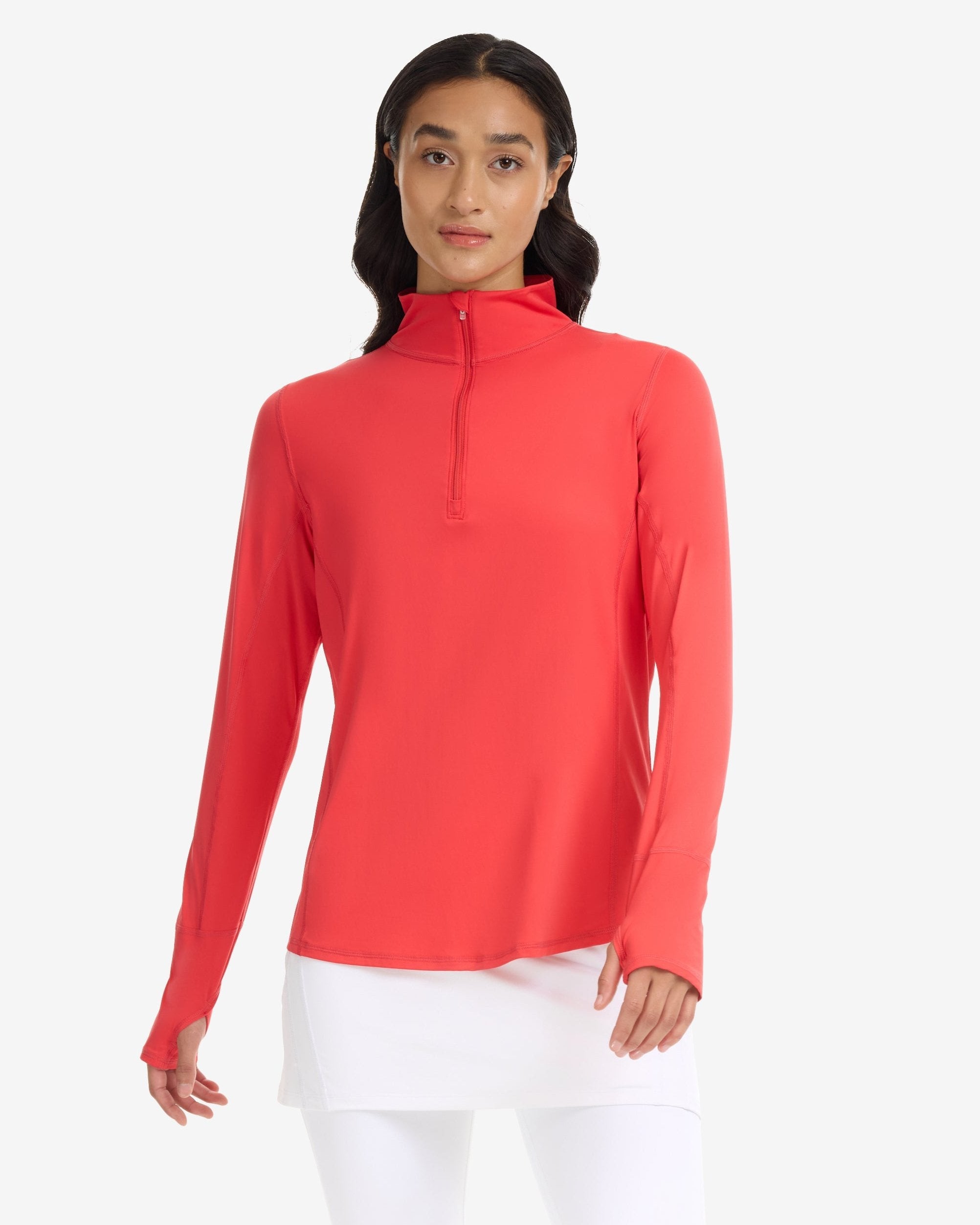  BloqUV WOMEN'S RELAXED MOCK ZIP TOP (3002) - Black - Bonton