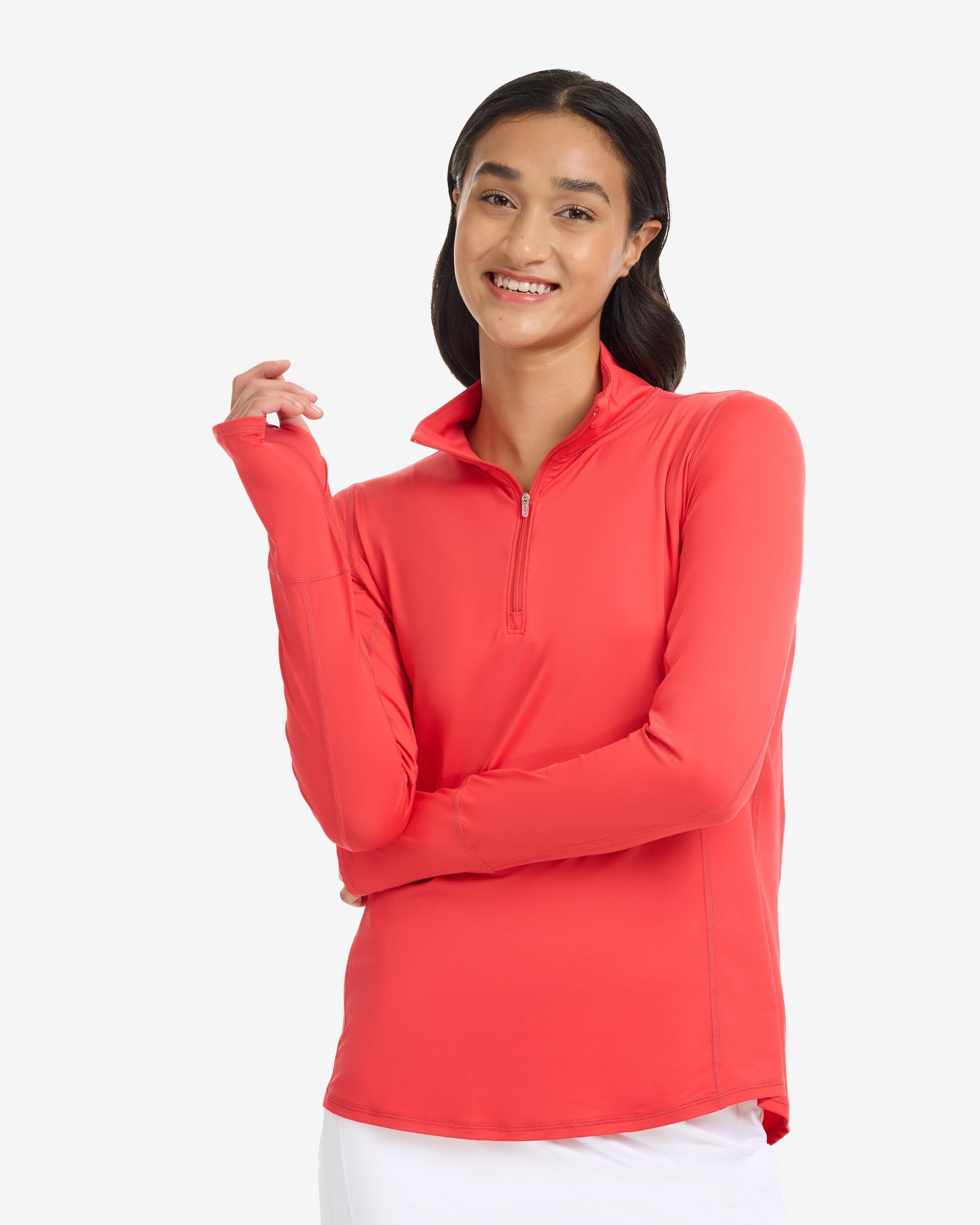  BloqUV WOMEN'S RELAXED MOCK ZIP TOP (3002) - Black - Bonton