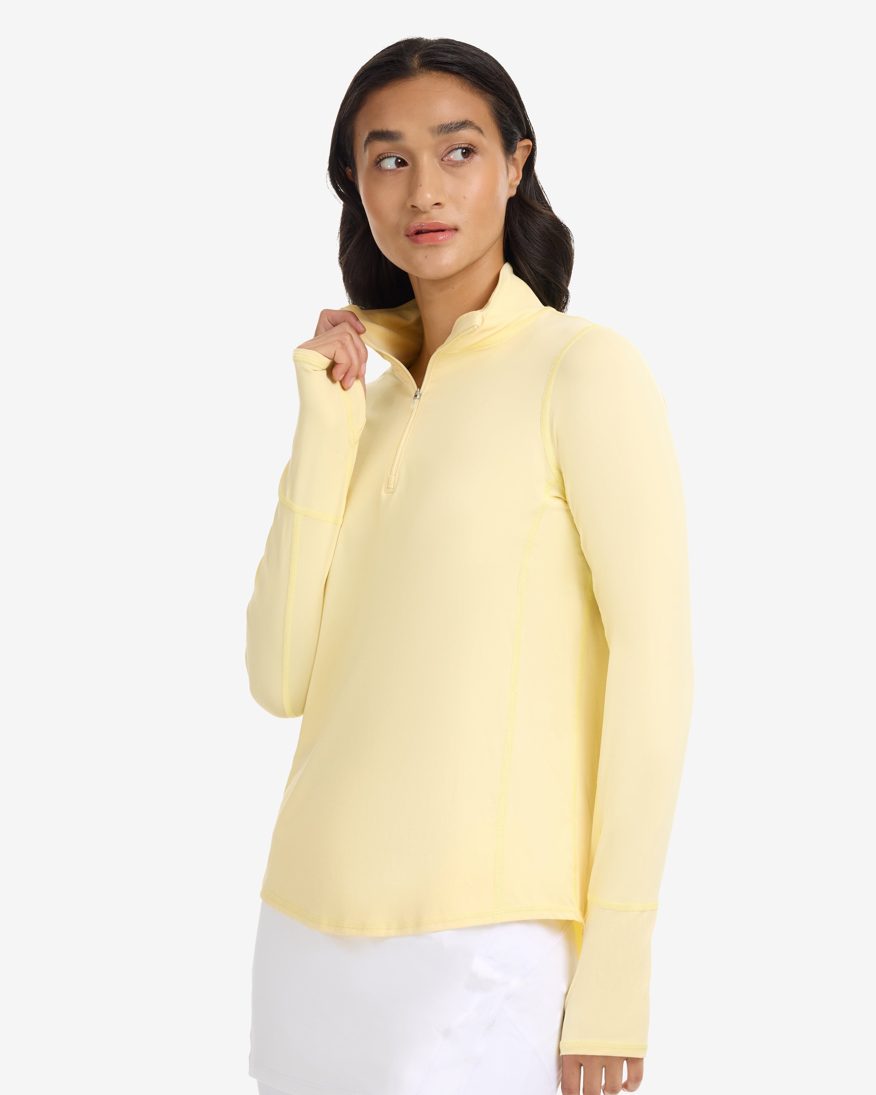  BloqUV WOMEN'S RELAXED MOCK ZIP TOP (3002) - Black - Bonton
