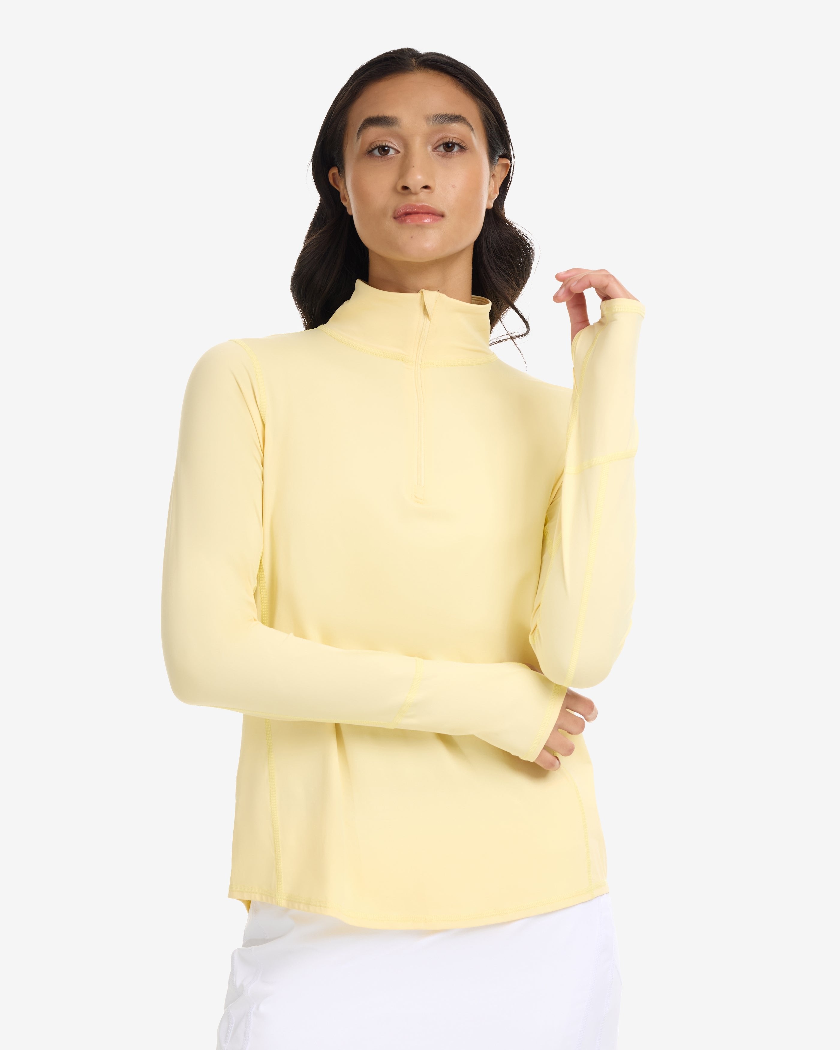  BloqUV WOMEN'S RELAXED MOCK ZIP TOP (3002) - Black - Bonton