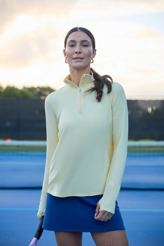 WOMEN'S RELAXED MOCK ZIP TOP (3002)