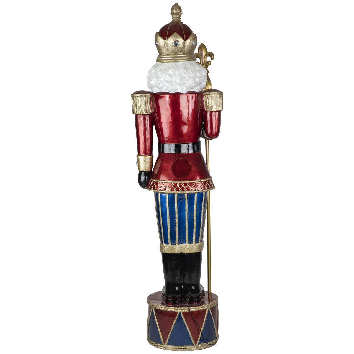  Northlight LED Lighted Jeweled Commercial Grade Fiberglass Christmas Nutcracker - 6' - Red and Blue - Default Title - Bonton