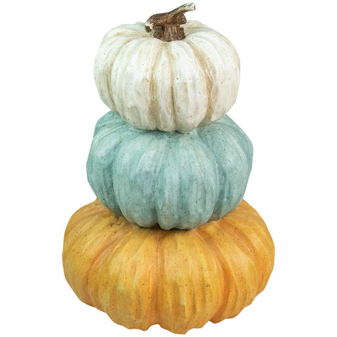 22" Triple Stacked Pumpkins Thanksgiving Tabletop Decor