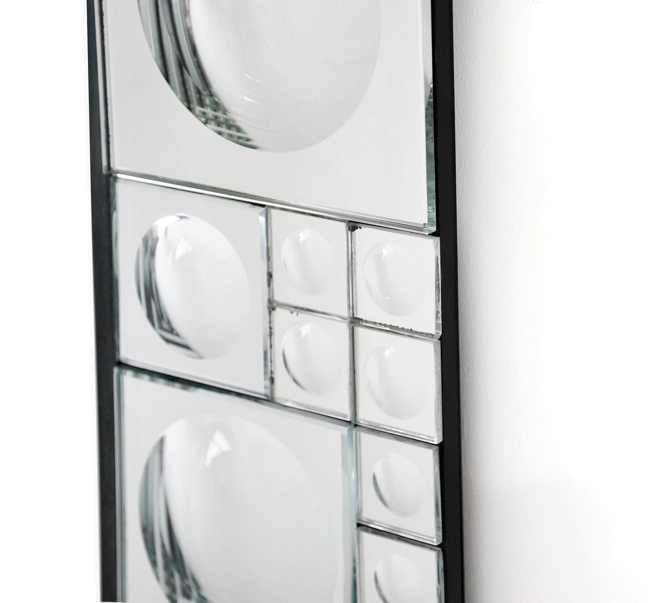  Camden Isle Bubbles Geometric Beveled Accent Mirror - Default Title - Bonton